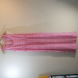 Michael kors pink scoop neck long dress